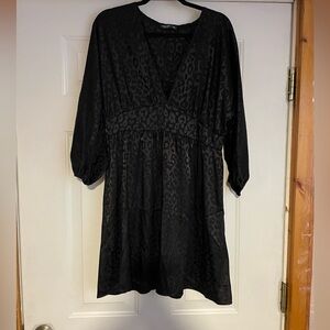 SHEIN Black Leopard Print Dress, Sz 1xL